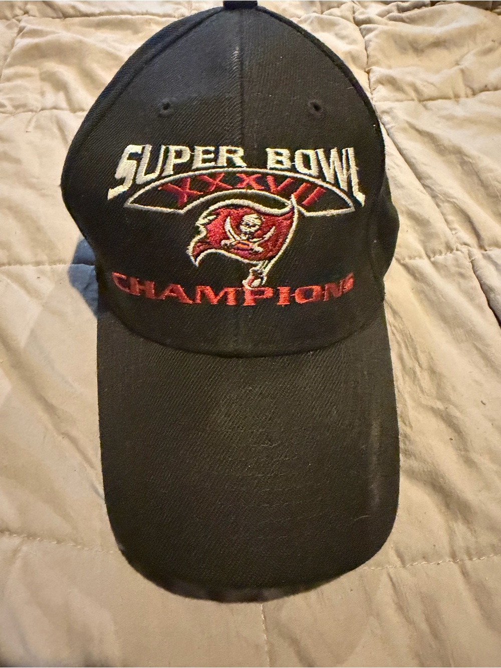 OTTO Black Super Bowl Champions Tampa Bay Buccaneers Embroidered Cap